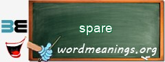 WordMeaning blackboard for spare